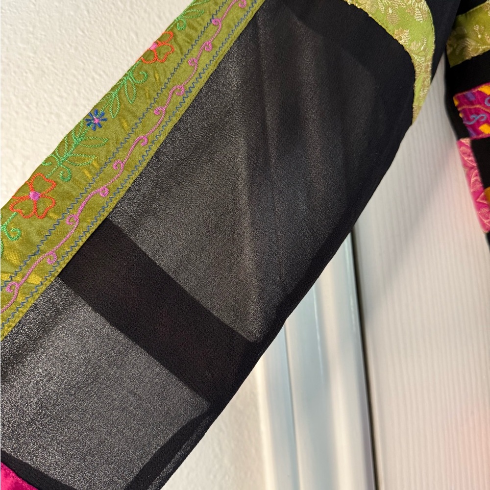 Colorful Patchwork Button-Up Shirt - Picture 3 of 5